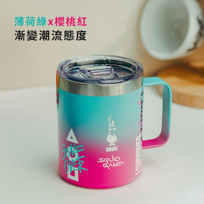 【成箱區】魷魚遊戲聯名304不鏽鋼露營手把杯 420ml(6入)