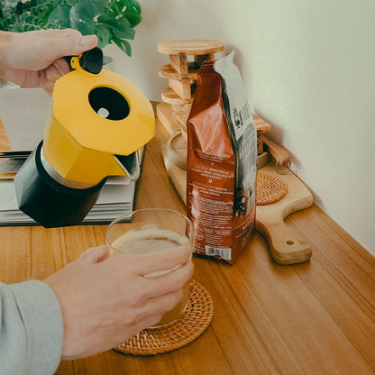 BIALETTI 鑽石加壓摩卡壺4杯份 紅黃可選