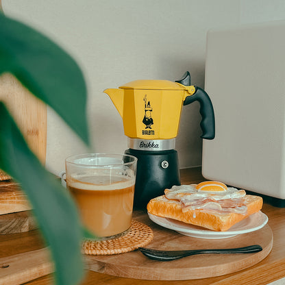 BIALETTI 鑽石加壓摩卡壺4杯份 紅黃可選