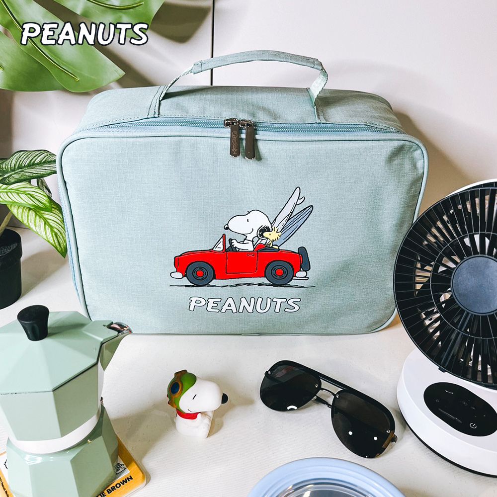 SNOOPY 13吋收納包/相機包/露營咖啡器材包/分隔魔鬼氈/媽咪收納包