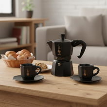 將圖片載入圖庫檢視器 經典摩卡壺禮盒-黑金禮盒3杯份
