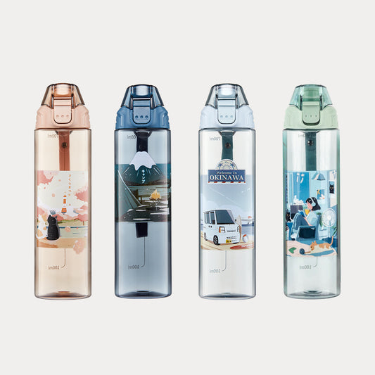MARU 丸山製研 Tritan 吸管隨身水瓶 日系質感 × 750ml 大容量