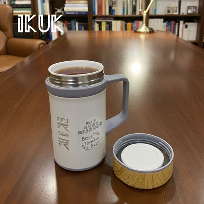 【雷刻】濾茶器手把杯500ml(內附專業全瓷濾茶器)