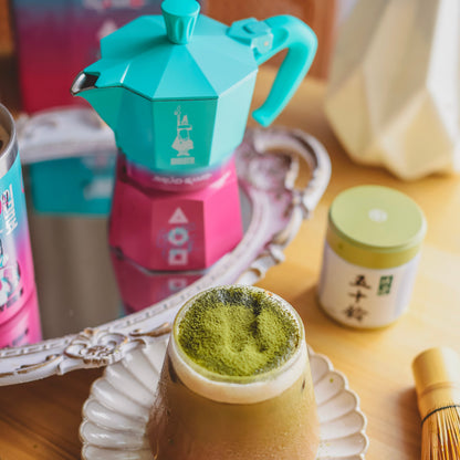 【老史強優惠限定】經典摩卡壺+露營手把杯+罐裝咖啡粉250G 加贈限量杯墊