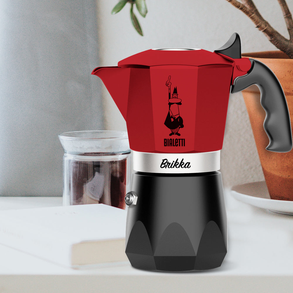 【成箱區】BIALETTI 鑽石加壓摩卡壺4杯份-日落紅(6入)