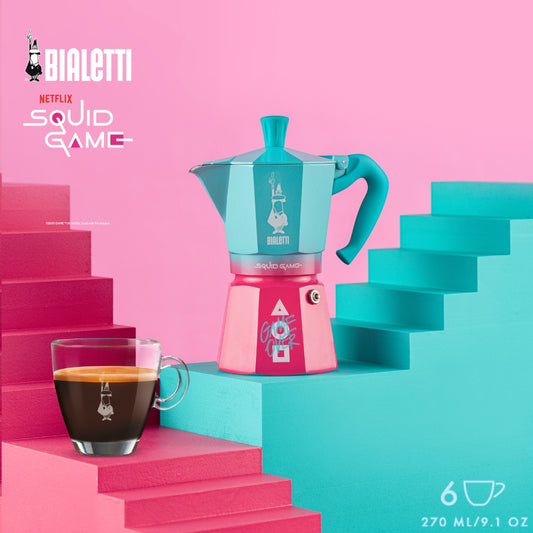 【魷魚遊戲聯名】BIALETTI 經典摩卡壺6TZ 6杯份