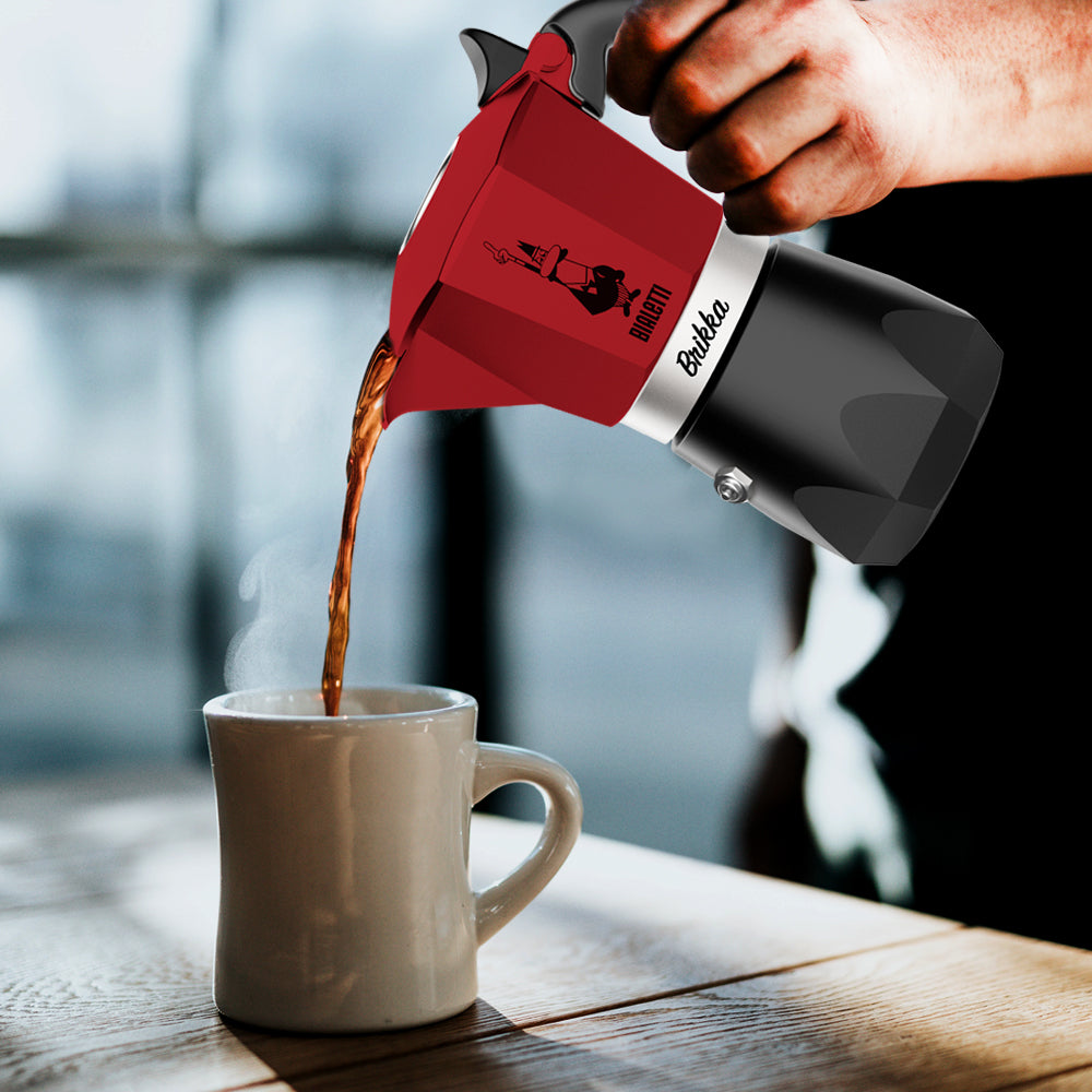 【成箱區】BIALETTI 鑽石加壓摩卡壺4杯份-日落紅(6入)