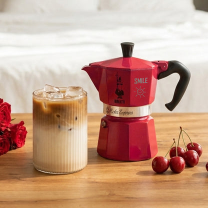 【雷刻】Bialetti 經典摩卡壺-3杯份-櫻桃紅