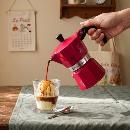 【雷刻】Bialetti 經典摩卡壺-3杯份-櫻桃紅