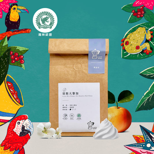 哥斯大黎加(淺焙紅蜜處理)-雨林認證豆225g