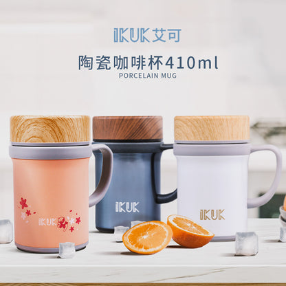 陶瓷保溫杯手把款 500ml / 410ml  多款任選 兩入一組