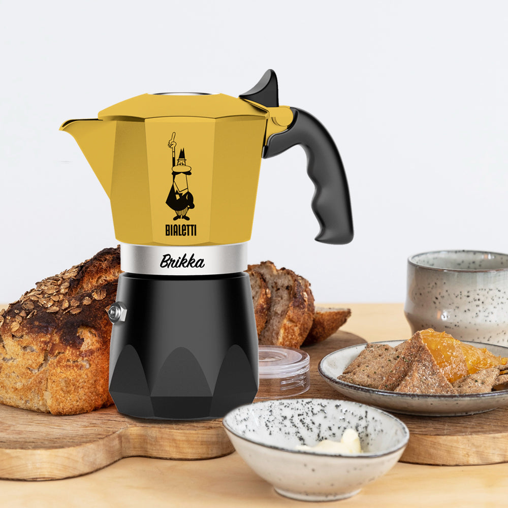【成箱區】BIALETTI 鑽石加壓摩卡壺4杯份-豔陽黃(6入)