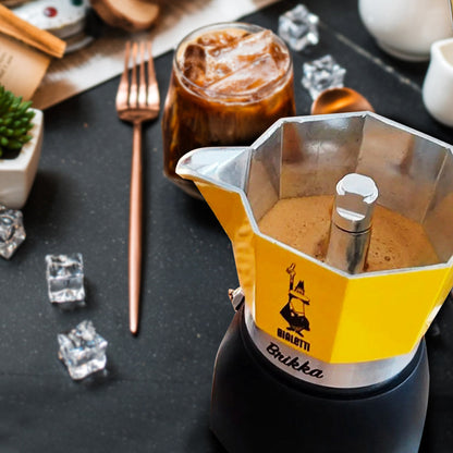 【成箱區】BIALETTI 鑽石加壓摩卡壺4杯份-豔陽黃(6入)