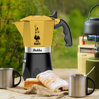 【成箱區】BIALETTI 鑽石加壓摩卡壺4杯份-豔陽黃(6入)