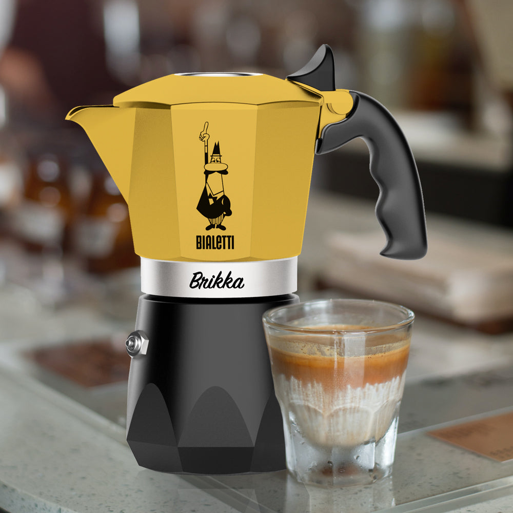 【成箱區】BIALETTI 鑽石加壓摩卡壺4杯份-豔陽黃(6入)