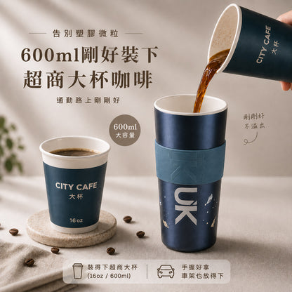 牛奶杯600ml-可裝超商大杯咖啡的陶瓷環保杯