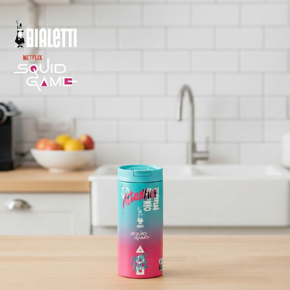 【魷魚遊戲聯名】304不鋼隨行旅行杯 360ml 可置車架