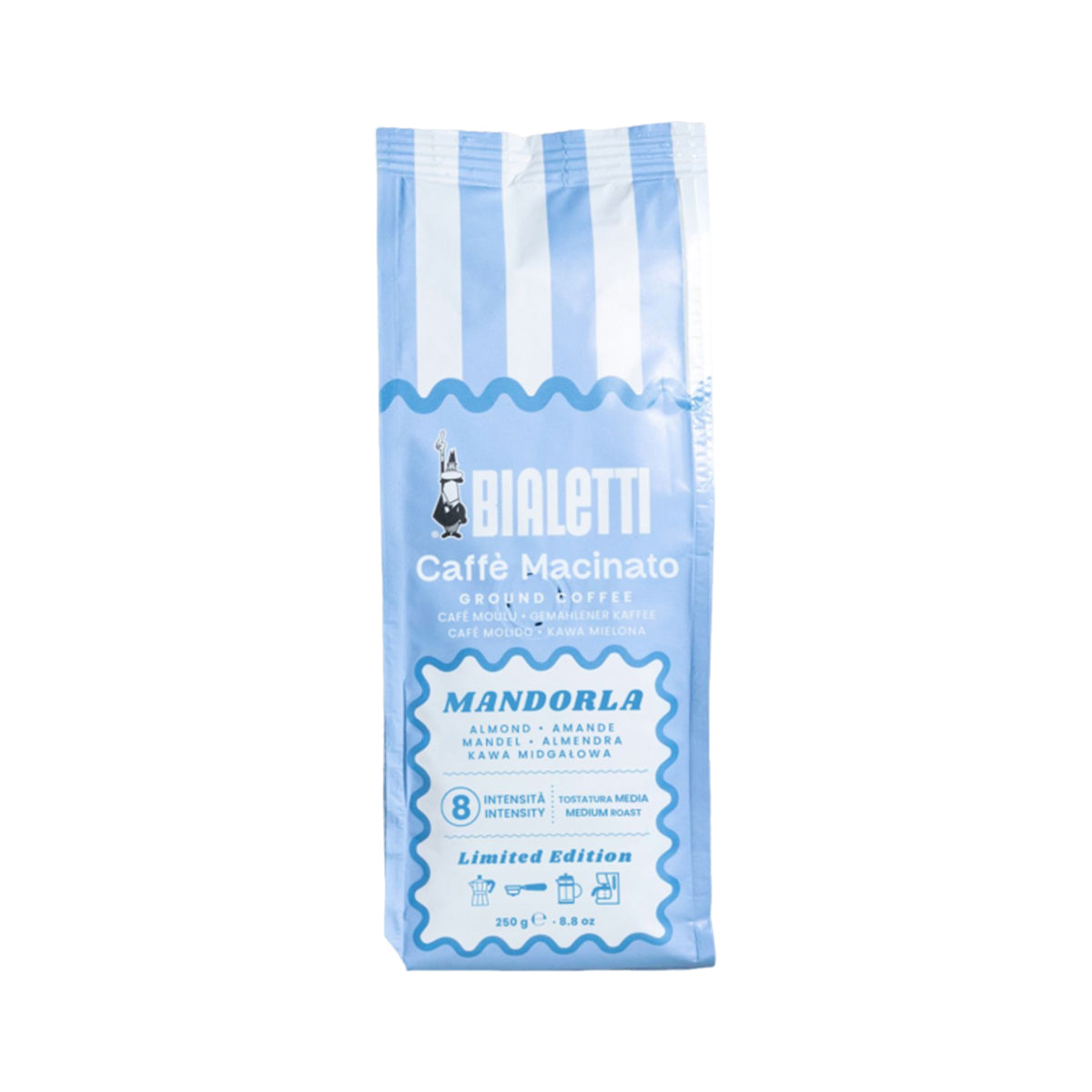 【新品上市】BIALETTI 限量杏仁冰咖啡禮盒組 內含摩卡壺+通用研磨咖啡粉