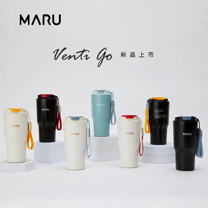 【送杯刷】MARU丸山製研 鈦瓷塗層保溫杯 Venti Go 600ml /2入組