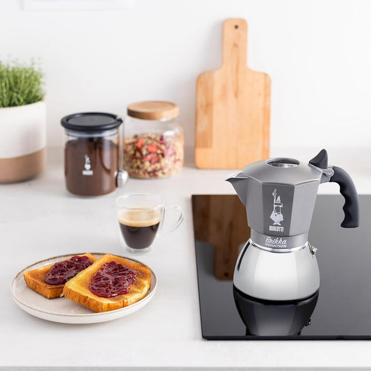 【封館慶買一送一】BIALETTI 電磁爐適用加壓摩卡壺 4杯份｜限量贈 陶瓷隨行杯