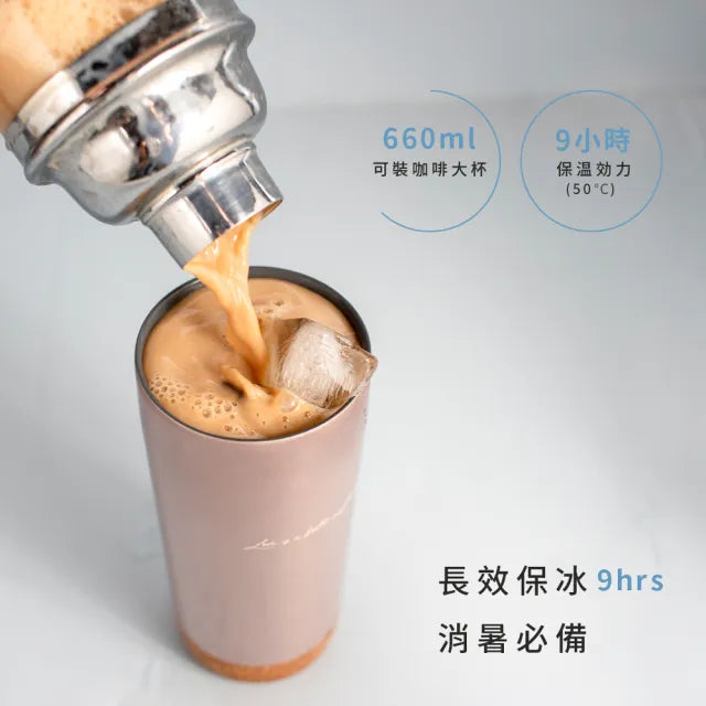 MARU 輕量陶瓷軟木底保溫杯660ml