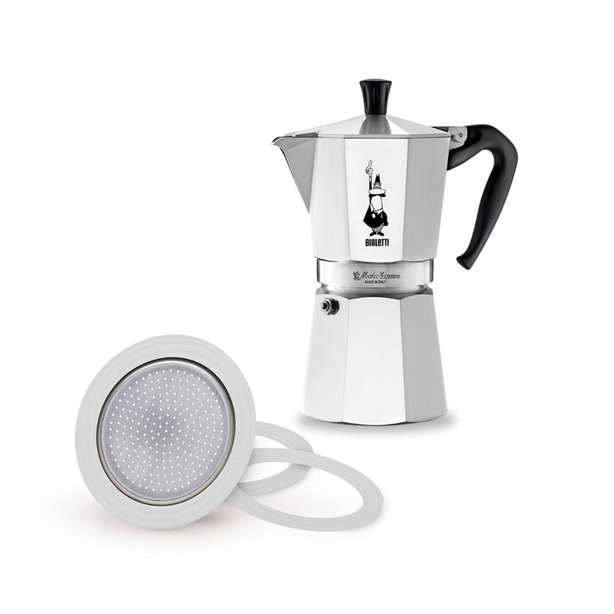 BIALETTI經典摩卡壺9杯份和膠圈墊片