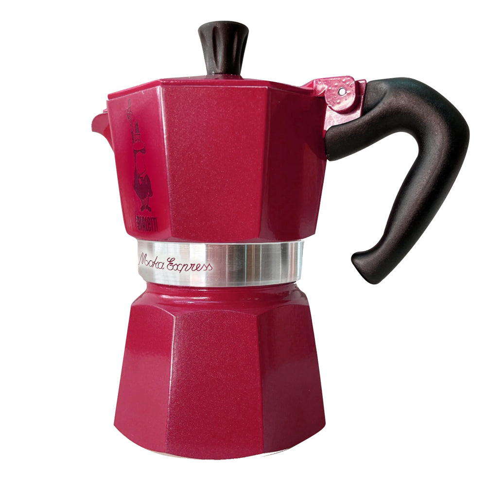【雷刻】Bialetti 經典摩卡壺-3杯份-櫻桃紅