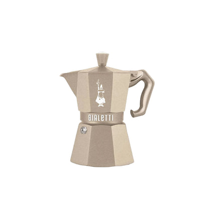 【新品上市】Bialetti Exclusive 臻選八角電火摩卡壺3／6杯份－沙漠杏／霧岩灰 贈原廠膠圈組