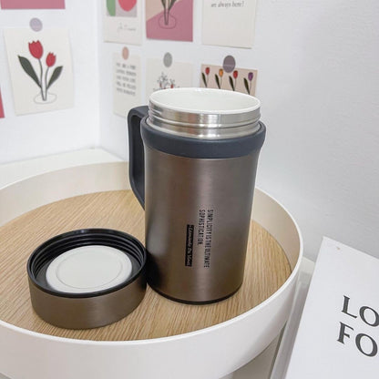 IKUK Porcelain Thermal Cup 500ml-Steel Gray