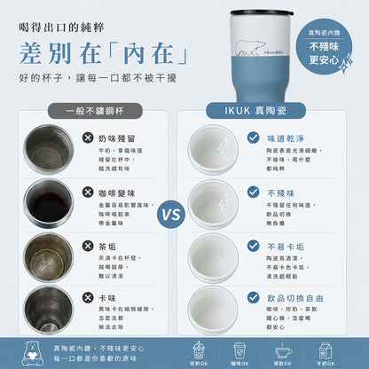 大容量陶瓷保溫杯 900ml / 800ml / 600ml 多款任選 兩入一組