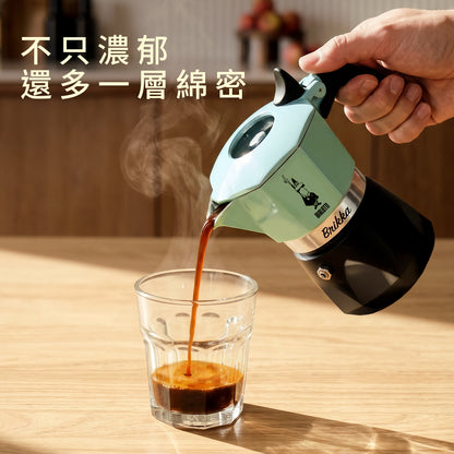 【新色上市】鑽石加壓摩卡壺2杯份－薄荷綠 贈原廠膠圈墊片
