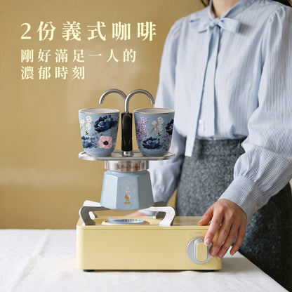 【柏捷頓家族】限量聯名 Mini Express 雙耳摩卡壺組 贈原廠膠圈組