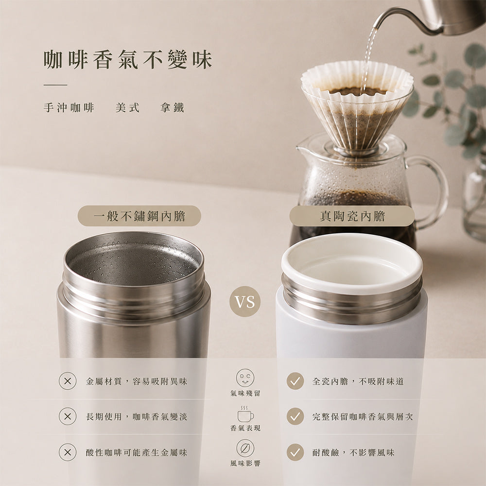 【泡茶杯款二入】瓷芯茗茶杯/濾茶器手把杯500ml 任選兩入一組