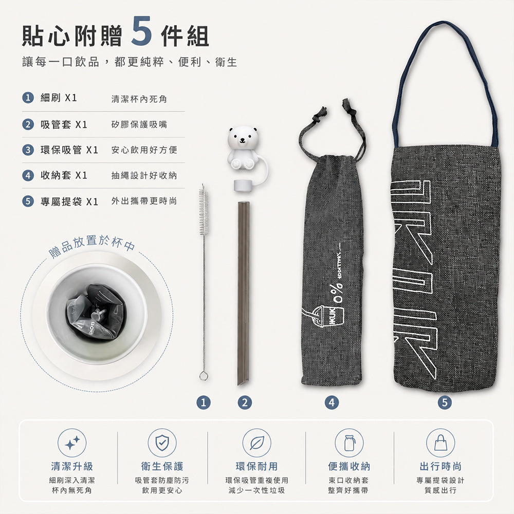 【KiKi媽咪團購優惠】IKUK艾可陶瓷珍奶冰壩杯900ml 贈魔纖杯刷