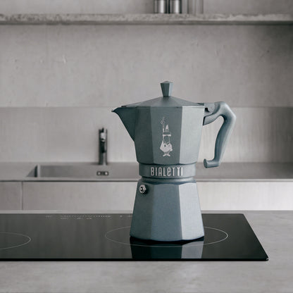 【新品上市】Bialetti Exclusive 臻選八角電火摩卡壺3／6杯份－沙漠杏／霧岩灰 贈原廠膠圈組