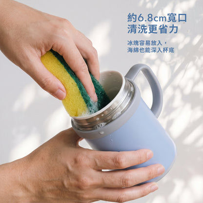 陶瓷保溫杯410ml－瓷芯手把杯 陶瓷上蓋升級款 桌上型辦公杯