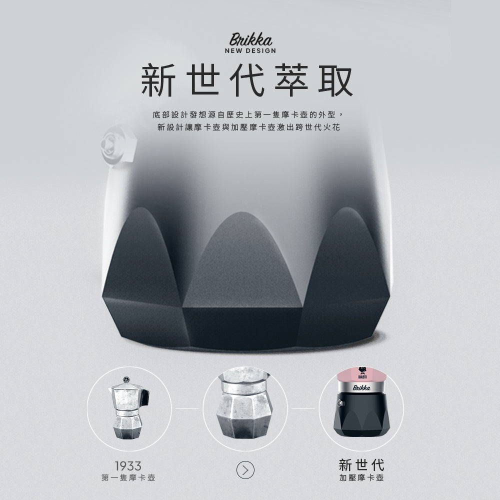 【封館慶】BIALETTI 加壓摩卡壺 2杯份 拿鐵組 (含手打奶泡器)｜實用贈 三合一清潔刷