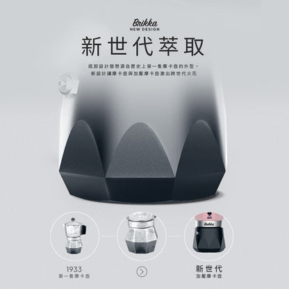 BIALETTI 鑽石加壓摩卡壺4杯份 紅黃可選