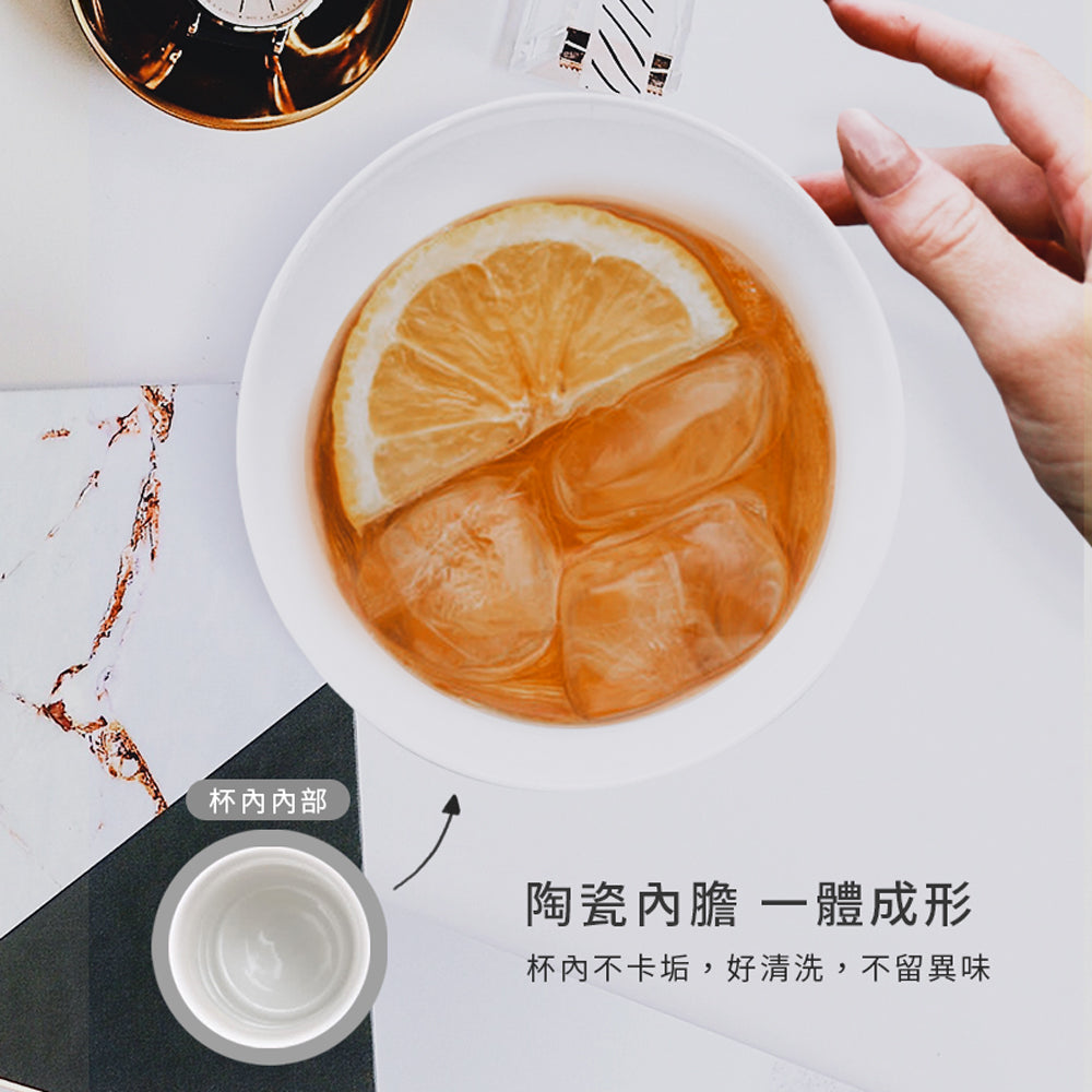 【成雙對杯】IKUK艾可陶瓷珍奶冰壩杯900ml 兩入一組 (適用波霸珍珠的環保杯)