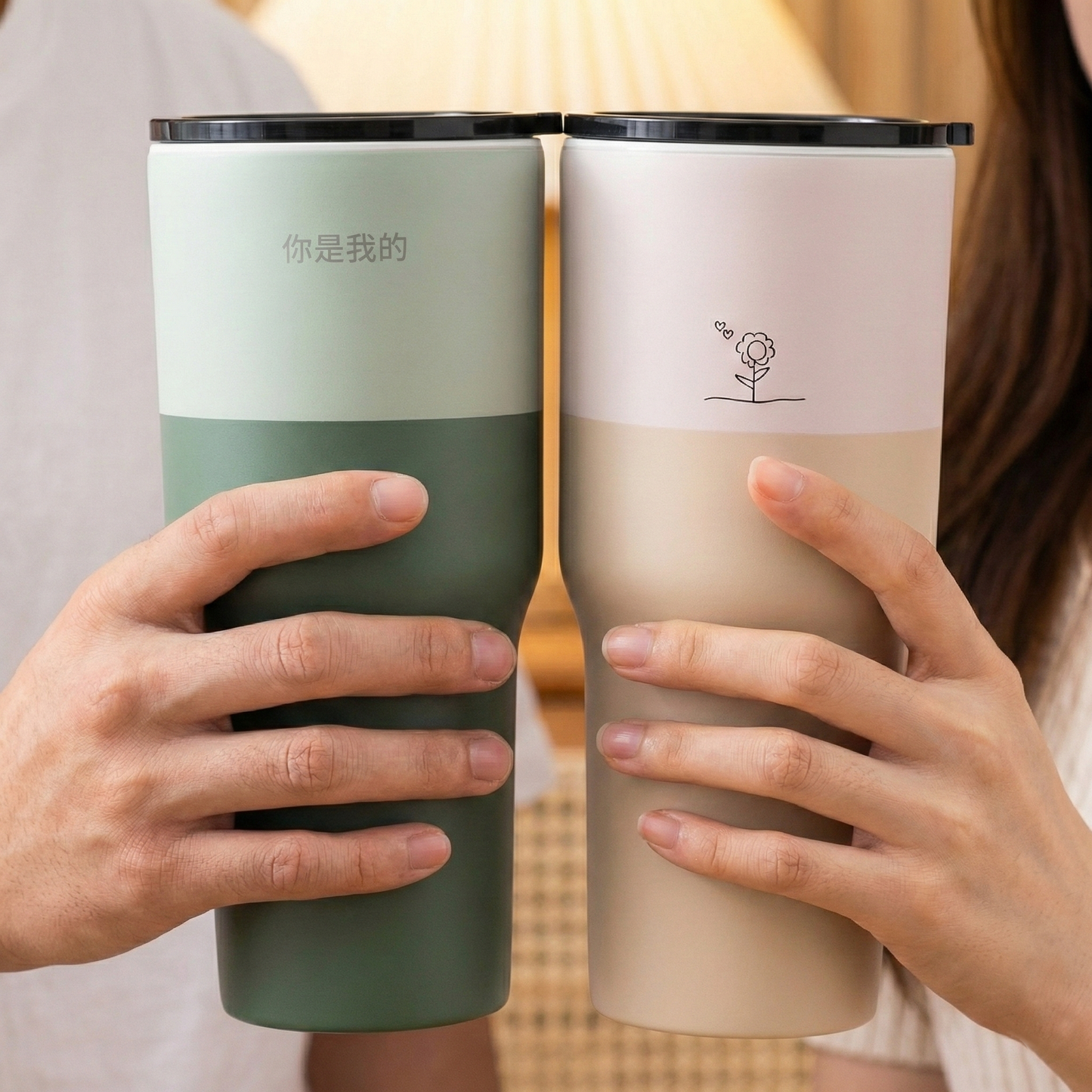【雷刻】大容量真陶瓷保溫珍奶冰霸杯900ml/適用波霸珍珠