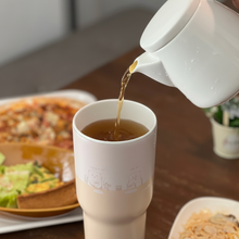將圖片載入圖庫檢視器 900ml 大容量北極熊陶瓷珍奶冰壩杯/適用波霸珍珠的環保杯
