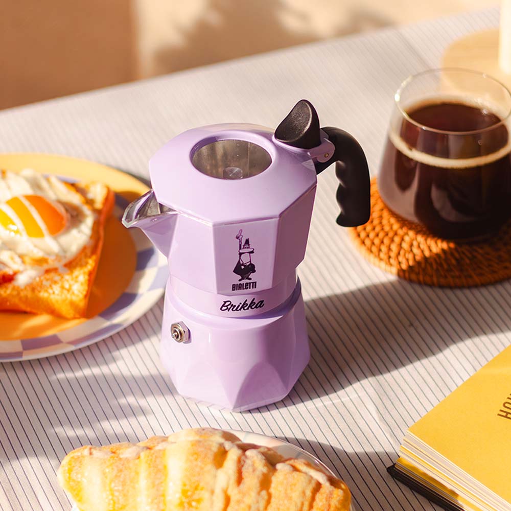 鑽石加壓摩卡壺2杯份-Bialetti Brikka 2tz 紫色