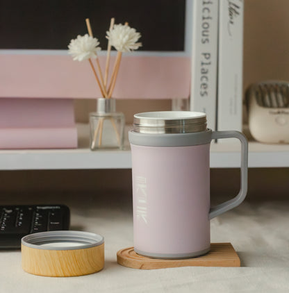 【浪漫紫色】彈蓋380ml+手把杯紫500ml