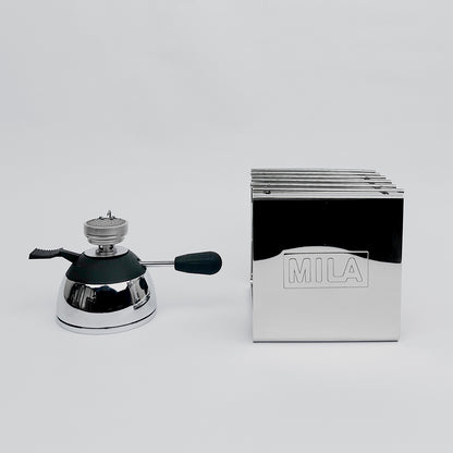 不鏽鋼 防風方型架 / 電子式陶瓷爐頭登山爐(小瓦斯爐/摩卡壺虹吸壺加熱爐/電子爐)