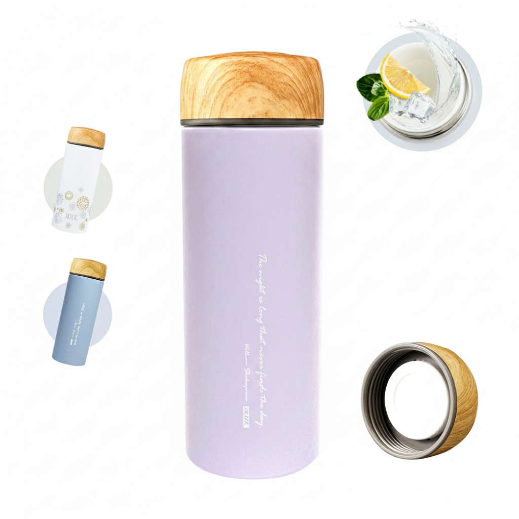 500ml Porcelain Vacuum Bottle with Porcelain Lid