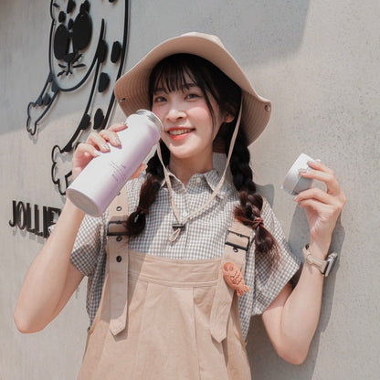 【浪漫紫色】彈蓋380ml+手把杯紫500ml