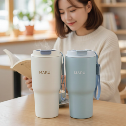 【送杯刷】MARU丸山製研 鈦瓷塗層保溫杯 Venti Go 600ml /2入組