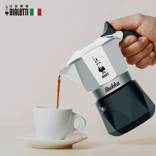 鑽石加壓摩卡壺2杯份-Bialetti Brikka 2tz 銀色