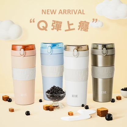 買就送杯蓋 Q彈杯600ml-陶瓷珍奶杯 大杯咖啡OK
