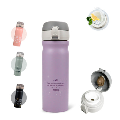 【浪漫紫色】彈蓋380ml+手把杯紫500ml